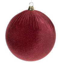 Artikel Weihnachtskugeln Samt Weinrot 25 cm Set aus 2 Stück