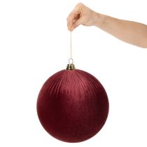 Artikel Weihnachtskugeln Samt Weinrot 25 cm Set aus 2 Stück