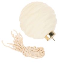 Artikel Weihnachtskugel-Set Cremeweiß mit Struktur 8 cm 12 Stück aus Kunststoff