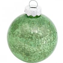 Artikel Christbaumkugeln aus Echtglas Grün Marmoriert Ø6cm H6,5cm 24 Stück
