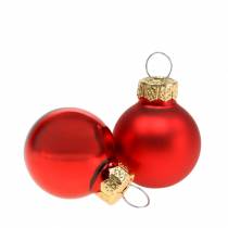 Artikel Mini Weihnachtskugel Rot Sortiert Ø2,5cm 24 St
