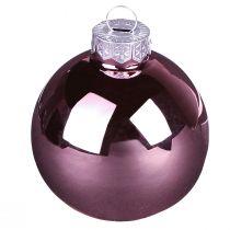 Artikel Glas-Weihnachtskugeln Apricot Rosa Ø 4 cm 24 Stück