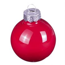 Artikel Weihnachtskugeln Glas Baumkugeln in Rot Ø4cm 24 St