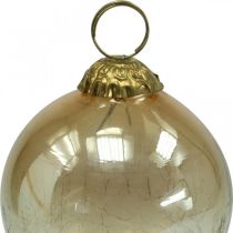 Weihnachtskugeln Glas Christbaumkugeln Klar, Braun Ø8cm 4St