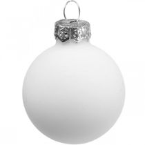 Weihnachtskugeln Glas Weiß Glaskugel Matt/Glänzend Ø4cm 60St