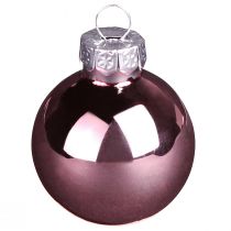 Artikel Mini-Weihnachtskugeln Glas Rosa und Apricot Ø3cm 22 Stück