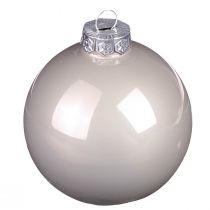 Artikel Weihnachtskugeln aus Glas in Grün und Grau Ø6cm 24-teilig