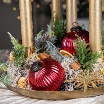 Weihnachtskugeln Glas Christbaumkugeln Rot Ø10cm 4St