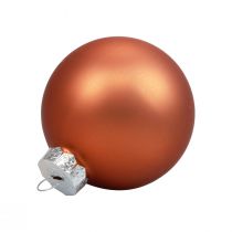 Weihnachtskugeln Glas Christbaumkugeln Rotbraun Ø6,5cm 24St