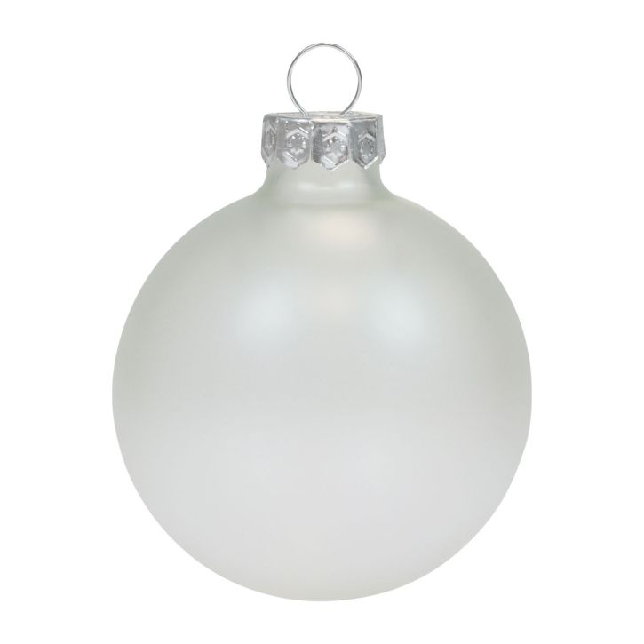 Weihnachtskugeln Glas Klar Opak Christbaumkugeln Ø6cm 6St