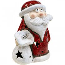 Weihnachtsmann Deko Teelichthalter Weihnachten H15cm