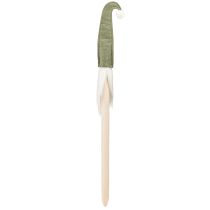 Artikel Weihnachtsmann am Holzstab mit grüner Filzmütze 57 cm 4 Stück