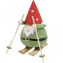 Artikel Wichtel auf Ski Deko Figur Holz Weihnachten Wichtelfigur H13cm