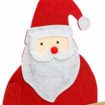 Artikel Weihnachtsanhänger aus Filz, Motiv Weihnachtsmann, Rot/Weiß/Natur, L46,5 cm, Ø25 cm, 4 Stück