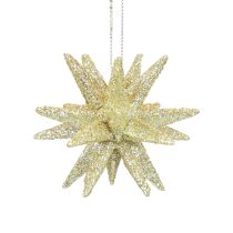Weihnachtssterne Weihnachtsschmuck Gold Glitter Ø7cm 6St