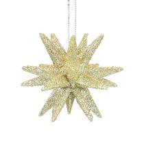 Artikel Weihnachtssterne Weihnachtsschmuck Gold Glitter Ø7cm 6St