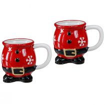 Artikel Weihnachtstasse Keramik Tasse Weihnachtsmann 10,5cm 2St