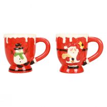 Artikel Weihnachtstassen Tasse Weihnachtsmann Keramik 10,5cm 2St