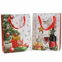 Artikel Geschenktüte Weihnachten 8cm x 18cm H24cm 2er-Set