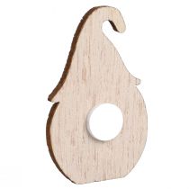Artikel Weihnachtswichtel aus Holz selbstklebend 2x3,5cm 48 Stück