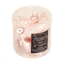 Artikel Weihnachtszapfen Glas Rosa Glaszapfen Weihnachten 6,5cm 10St