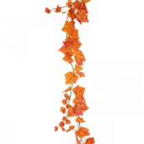 Weinlaubgirlande Blättergirlande Rot Orange Herbst L210cm