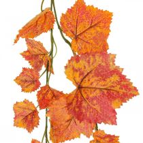 Weinlaubgirlande Blättergirlande Rot Orange Herbst L210cm