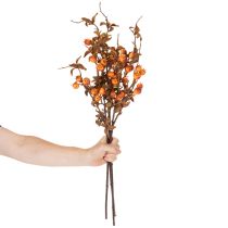 Artikel Künstlicher Weißdornzweig aus Kunststoff 75 cm Braun-Orange für Innen