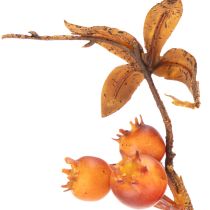Artikel Künstlicher Weißdornzweig aus Kunststoff 75 cm Braun-Orange für Innen