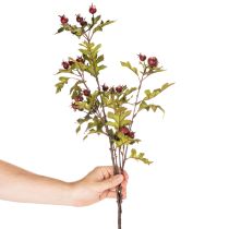 Artikel Künstlicher Weißdorn-Zweig mit roten Beeren 110cm Dekoration