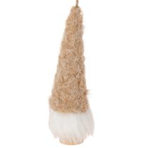 Artikel Deko-Wichtelfiguren aus Holz und Textil zum Aufhängen 17cm Weiß Beige Braun 6er-Set