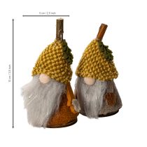 Artikel Wichtel-Figuren-Set aus Stoff und Kunststoff mit Strickmütze Eichel-Design 10 cm 6 Stück