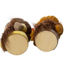 Artikel Herbstdeko Kürbiswichtel aus Stoff 16 cm, Orange-Braun, 2er-Set