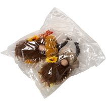 Artikel Herbstdeko Kürbiswichtel aus Stoff 16 cm, Orange-Braun, 2er-Set