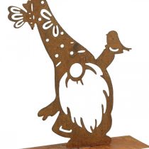 Edelrost Deko Wichtel Metall Deko Aufsteller H39cm
