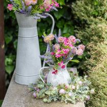 Wiesenkranz mit Klee beflockt Rosa, grün Ø30cm