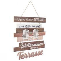 Artikel Willkommensschild Terrasse Holzschild mit Spruch 40x60cm