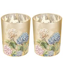 Artikel Elegantes Windlicht mit floralen Motiven für gemütliche Raumdekoration 12,5cm 2St.