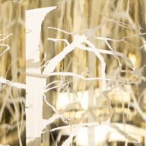 Artikel Windlicht Glas 12cm Winterwald Zweigdesign Gold