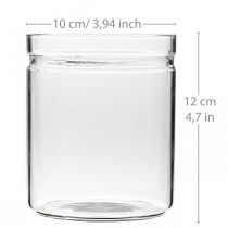 Blumenvase, Glaszylinder, Glasvase rund Ø10cm H12cm
