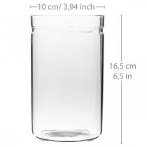 Artikel Blumenvase Glaszylinder rund Ø10cm H16,5cm transparent