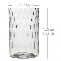 Blumenvase, Glasvase, Kerzenglas, Windlicht Glas Ø11,5cm H18,5cm