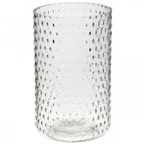 Blumenvase, Glasvase, Kerzenglas, Windlicht Glas Ø11,5cm H18,5cm