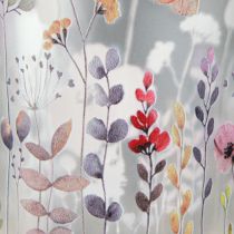 Artikel Windlicht aus Glas mit Mohnblumenmotiv und Silberbeschichtung, H12,5 cm, 2 Stück