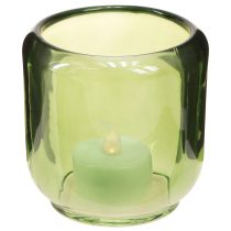 Artikel Windlicht Glas Teelichthalter Retro Grün 8cm 6 St