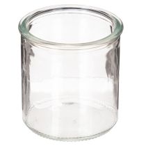 Artikel Rundes Windlicht aus klarem Glas, Teelichthalter, 8 cm, 3er-Set