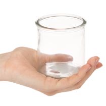 Artikel Rundes Windlicht aus klarem Glas, Teelichthalter, 8 cm, 3er-Set