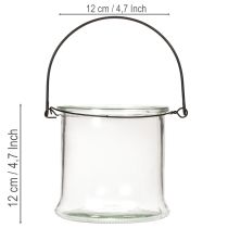 Artikel Windlicht aus Glas zum Hängen Ø 12 cm, Höhe 12,5 cm, 2er Set