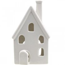 Artikel Windlicht Keramikhaus Weiß H18cm für Tischdeko und Advent