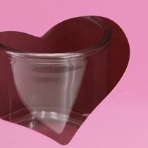 Artikel Windlicht Metall Tasche mit Glaseinsatz Rosa Herz H26cm